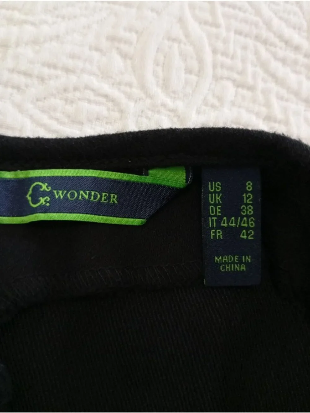 C Wonder Black Short-Sleeve Shift Dress US 8 UK 12 Cotton Blend Minimalist Style